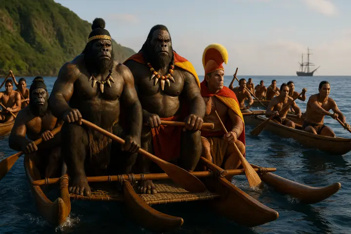Warriors and chiefs at sunrise bay